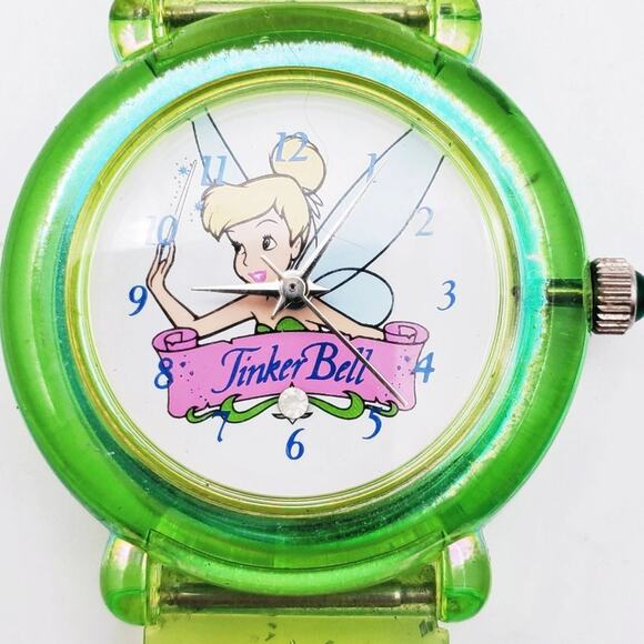 Disney Tinker Bell Green Sparkle Watch Time Works - Picture 1 of 9